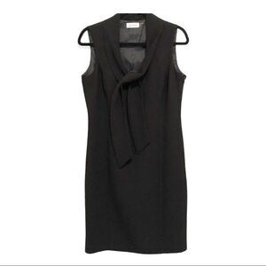 Calvin Klein Black Sleeveless Tie Front Dress Size 8